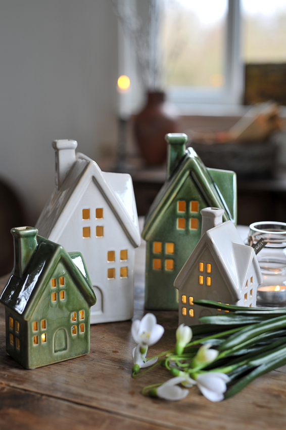 House with LED lighting - Green mottled - Large - 2