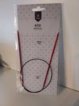 Rundsticka 2.5mm 60cm kabel med metall Järbo 