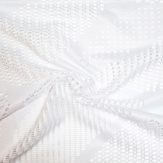 Stretch net irregular holes White La334