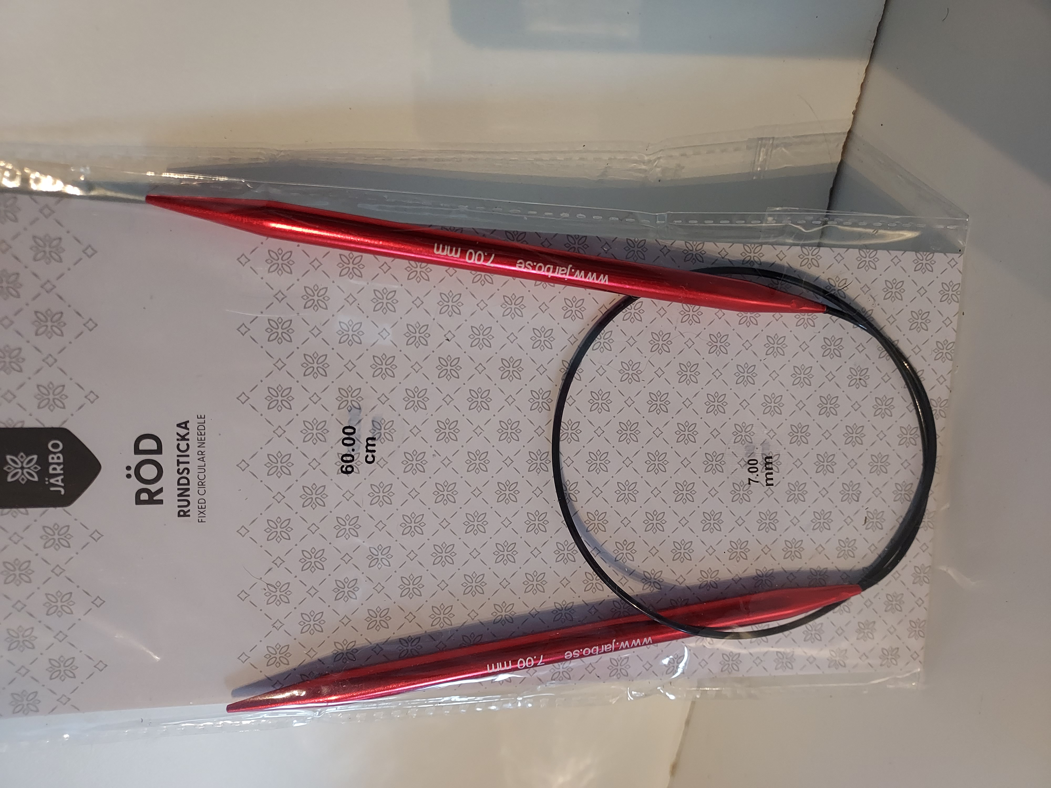 Rundsticka 7mm 60cm kabel med metall Järbo
