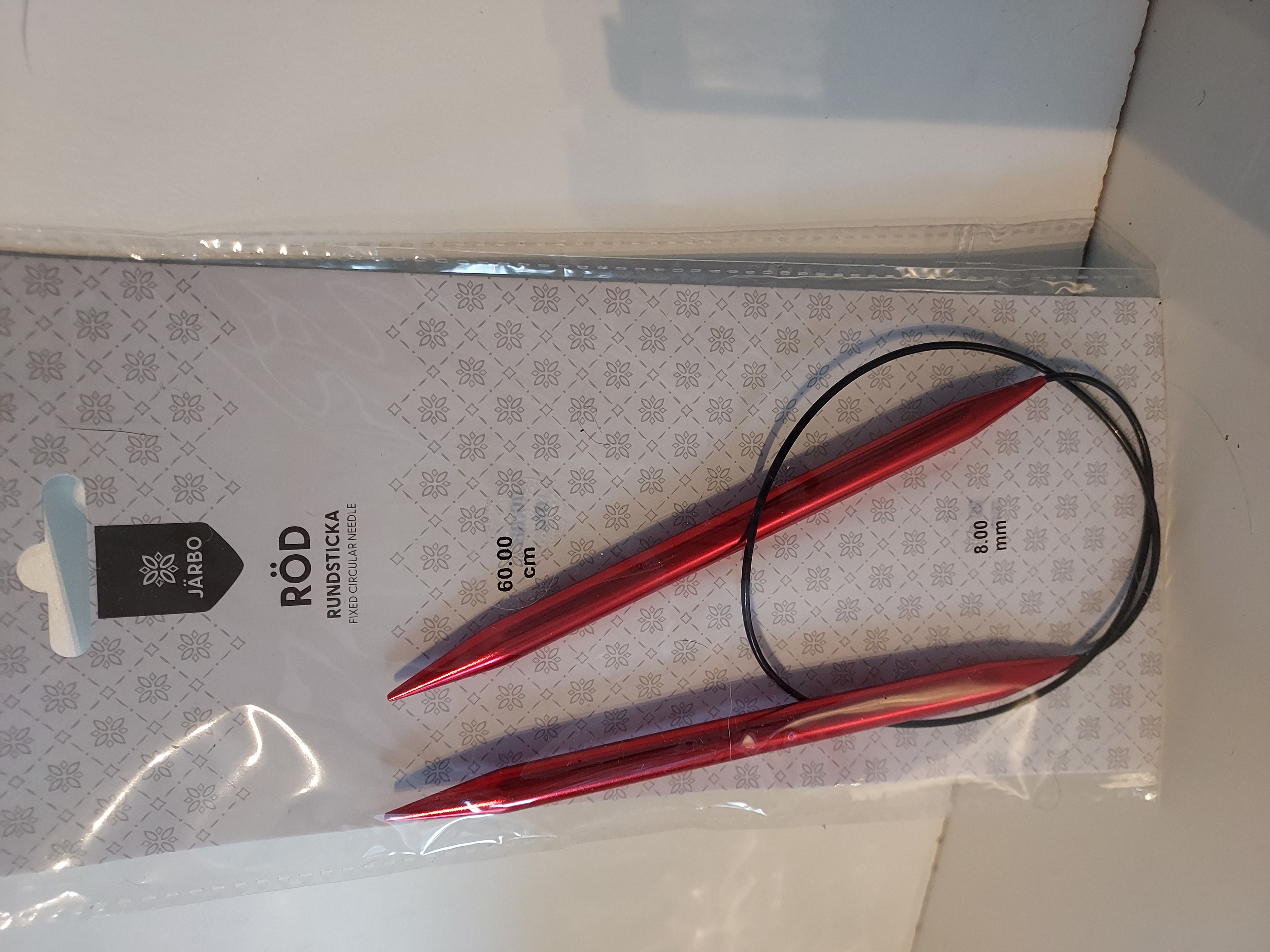 Rundsticka 8mm 60cm kabel med metall Järbo
