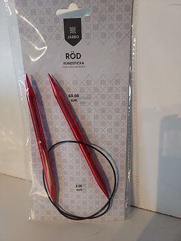 Rundsticka 8mm 60cm kabel med metall Järbo
