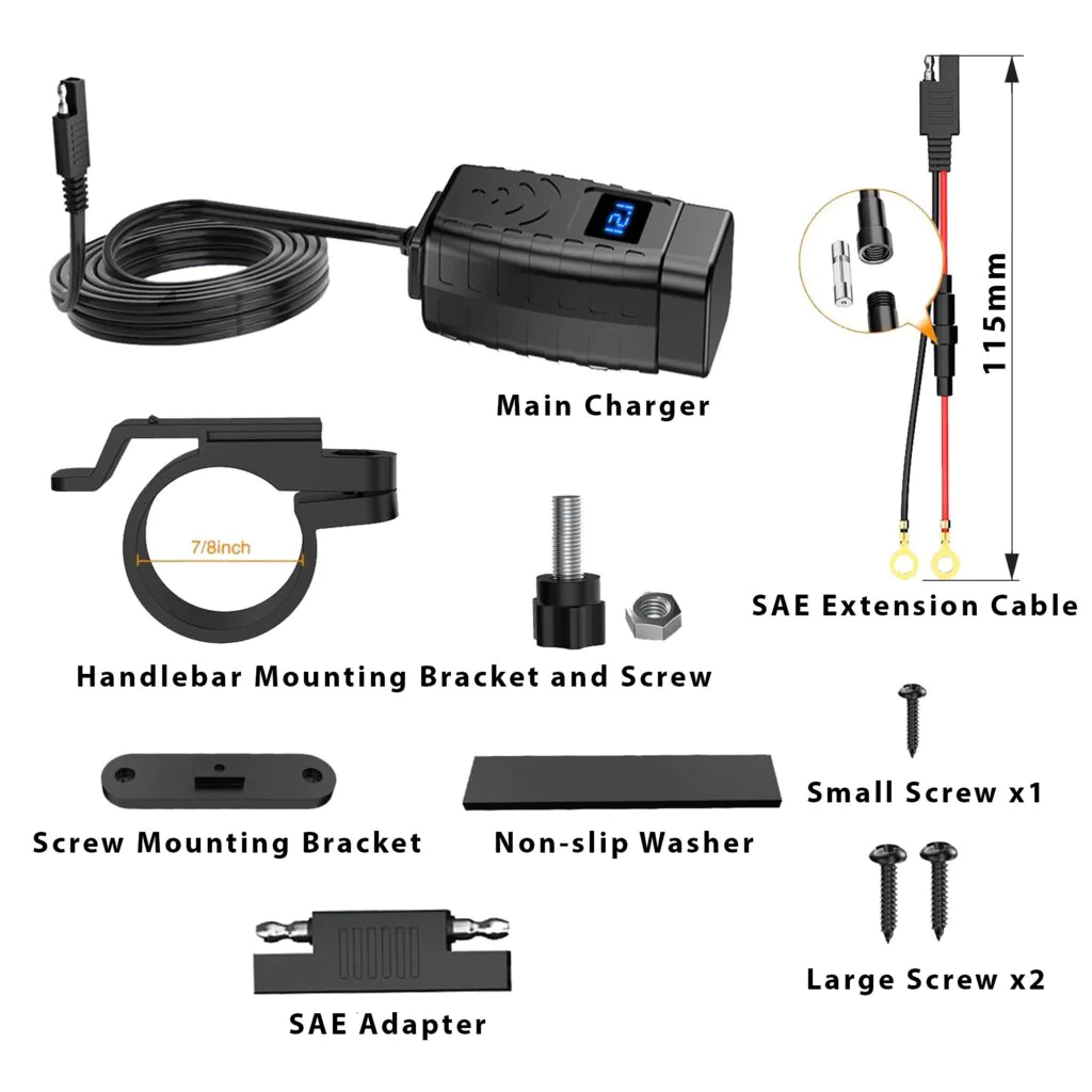 USB och USB-C laddare med LED voltmeter - 4