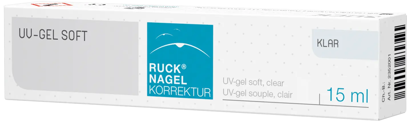 RUCK® NAGELKORRIGERING UV-Gel mjuk , klar (15 ml) - 3