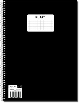 Spiralblock A4 rutat – 70 blad, 60 g papper, svart omslag