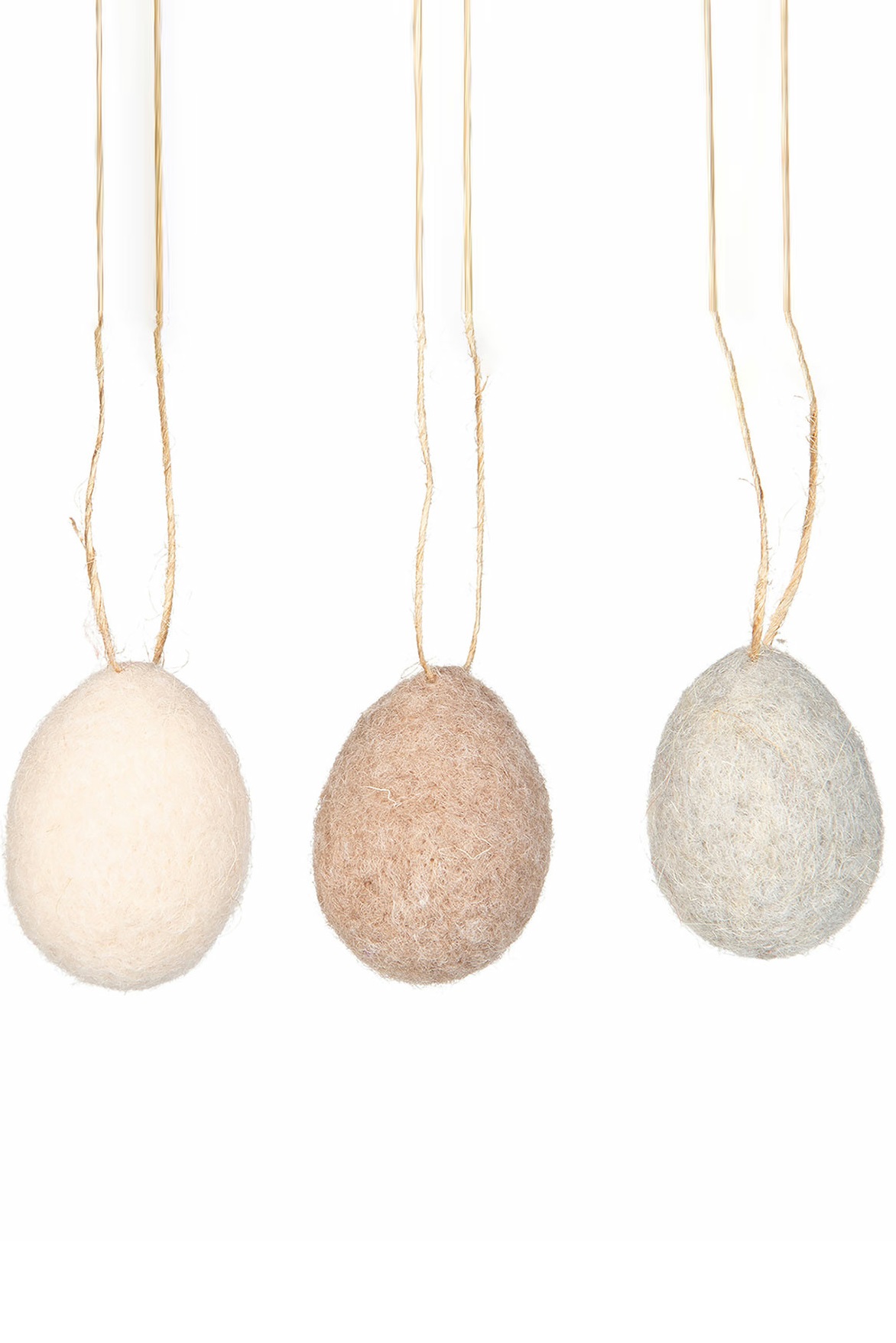 Eggs with hangers - Wool - Beige/Brown/Grey - 9-pack - 2
