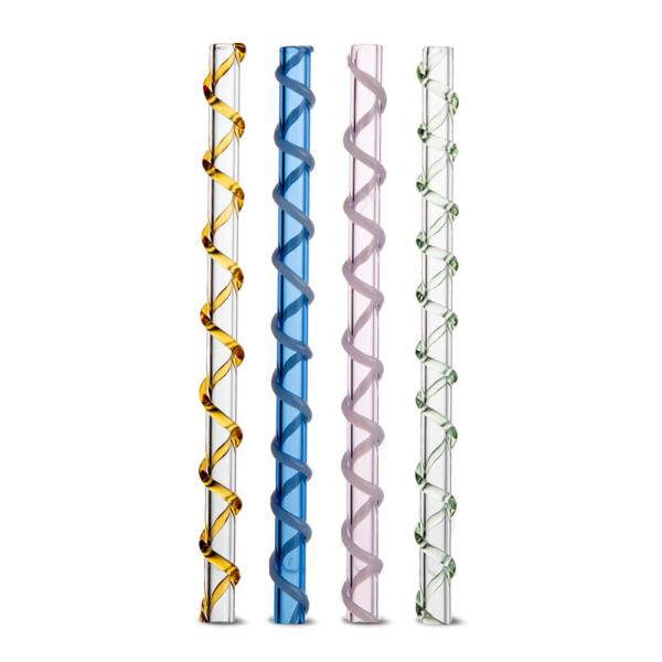 BYON Sugrör 4-pack i glas - 2