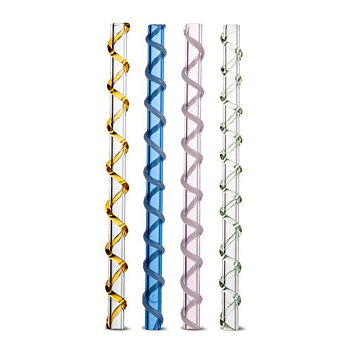 BYON Sugrör 4-pack i glas