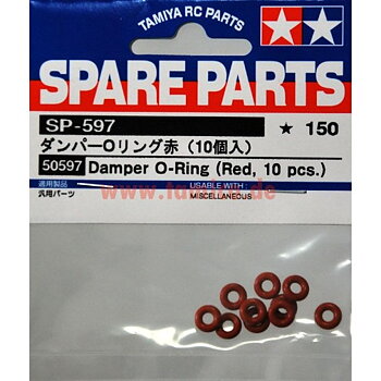 Tamiya #50597 Damper O-Ring(Red) *10