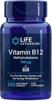 Life Extension Vitamin B12 500 mcg – Sugtabletter Metylkobalamin