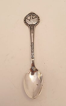 Danmark Zoologisk have souvenir kaffesked nysilver