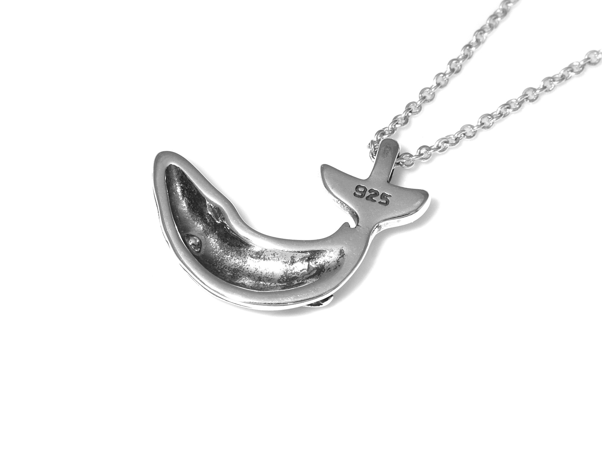 Blåval Halsband i Äkta 925 Silver, Val Hänge, Hav Accessoar, Djur Smycke - 3