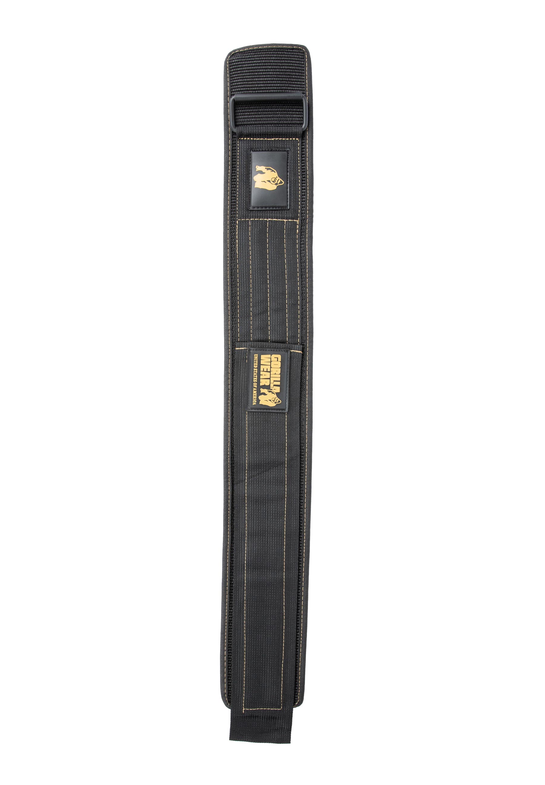 4 Inch Nylon Belt, black/gold - 5