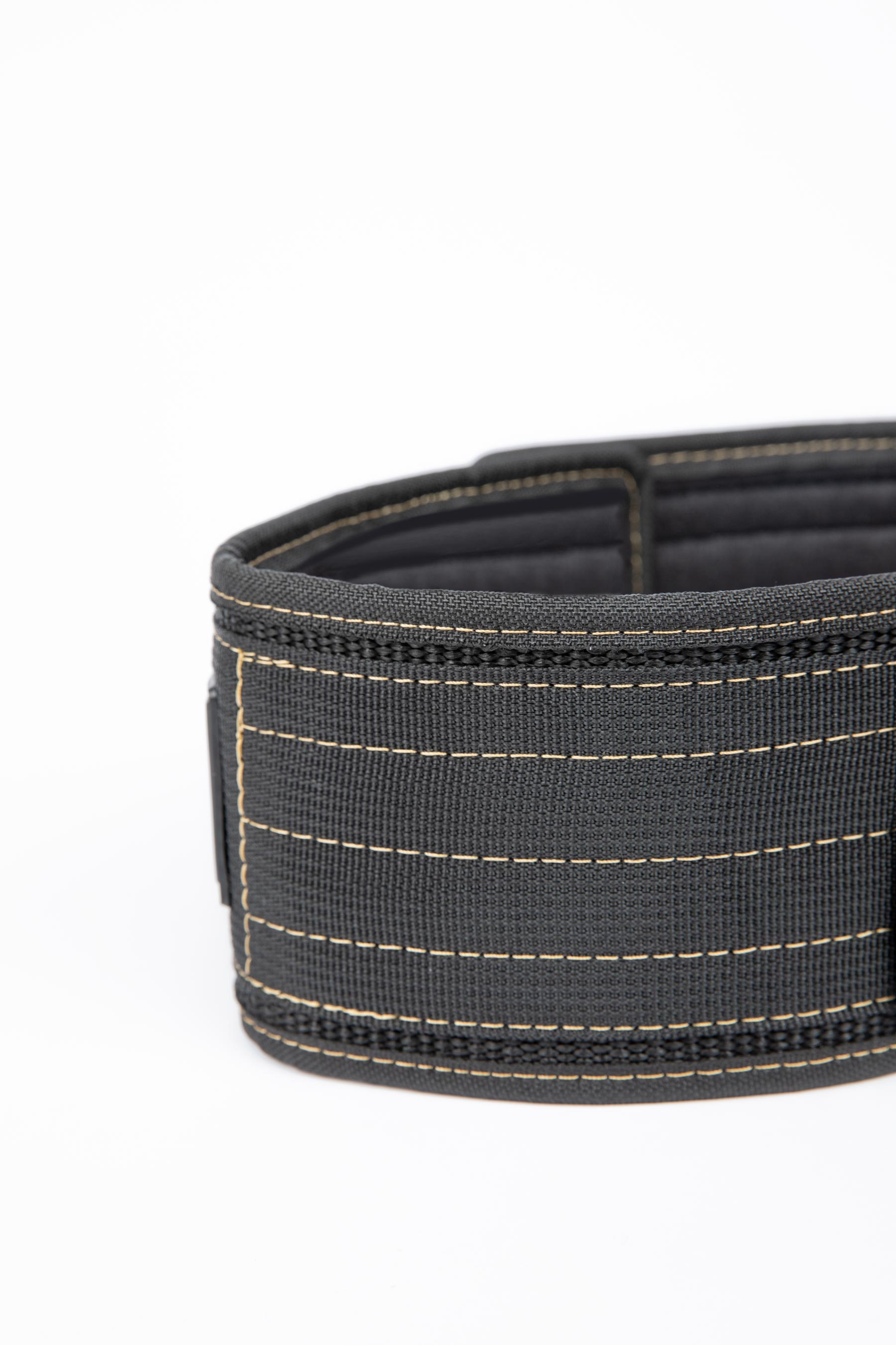 4 Inch Nylon Belt, black/gold - 4