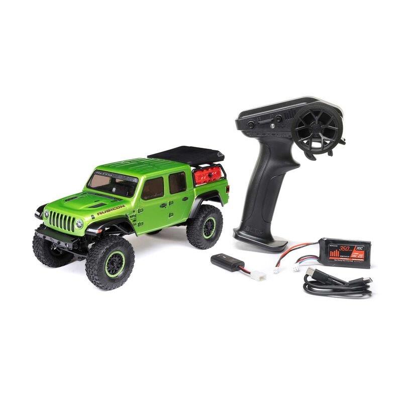 AXIAL 1/24 SCX24 Jeep JT Gladiator 4WD Rock Crawler Brushed RTR, Green - 2