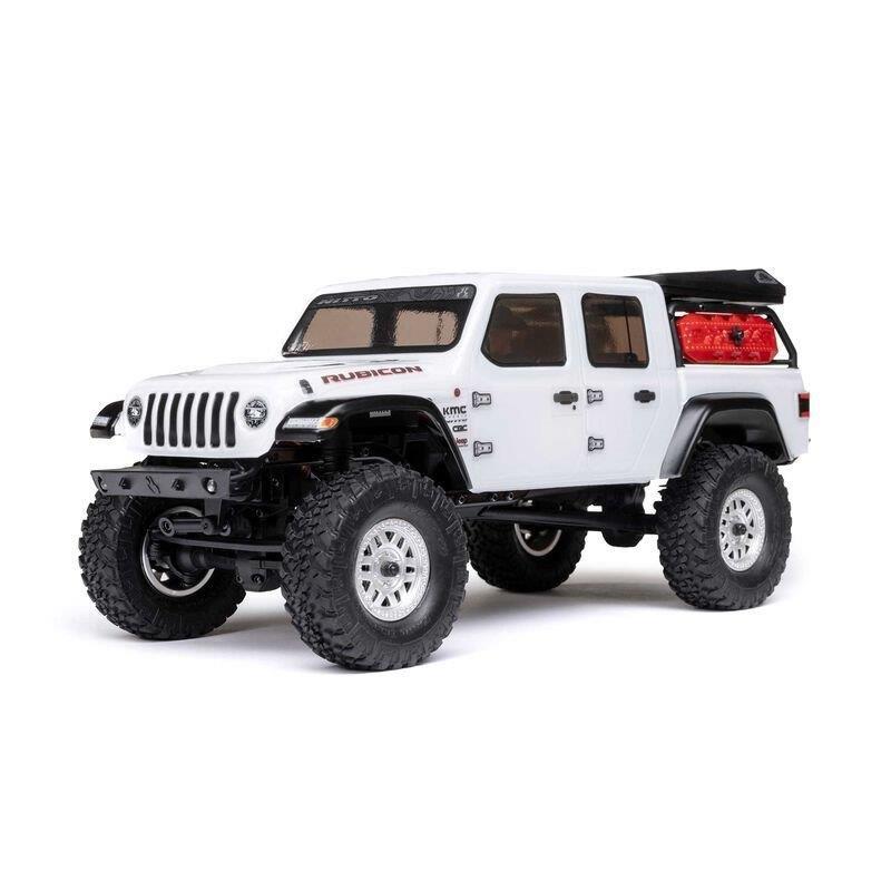 AXIAL 1/24 SCX24 Jeep JT Gladiator 4WD Rock Crawler Brushed RTR, White