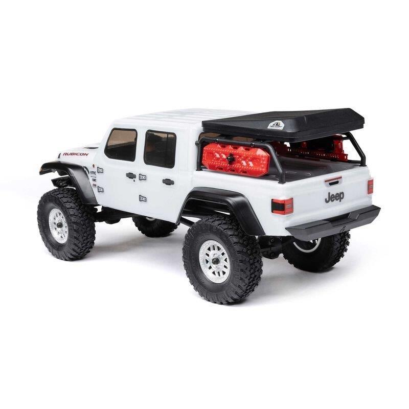 AXIAL 1/24 SCX24 Jeep JT Gladiator 4WD Rock Crawler Brushed RTR, White - 13
