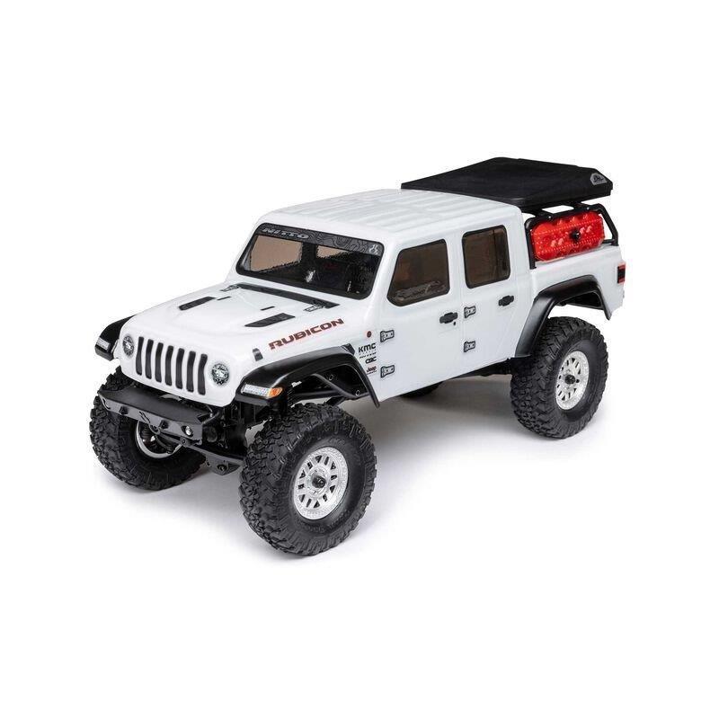 AXIAL 1/24 SCX24 Jeep JT Gladiator 4WD Rock Crawler Brushed RTR, White - 7