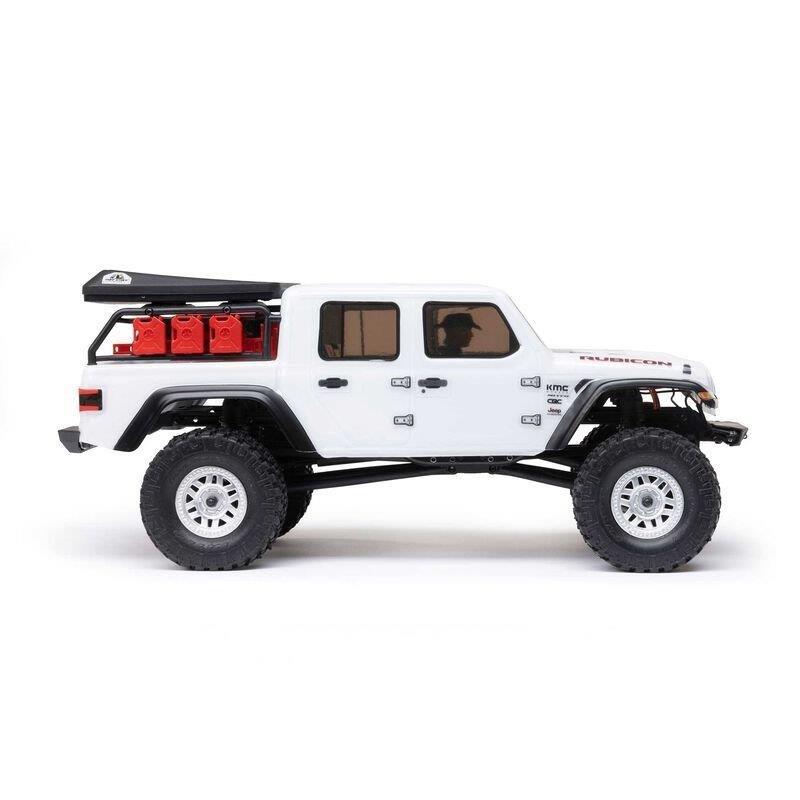 AXIAL 1/24 SCX24 Jeep JT Gladiator 4WD Rock Crawler Brushed RTR, White - 10