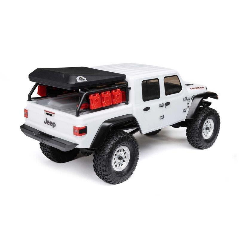 AXIAL 1/24 SCX24 Jeep JT Gladiator 4WD Rock Crawler Brushed RTR, White - 11