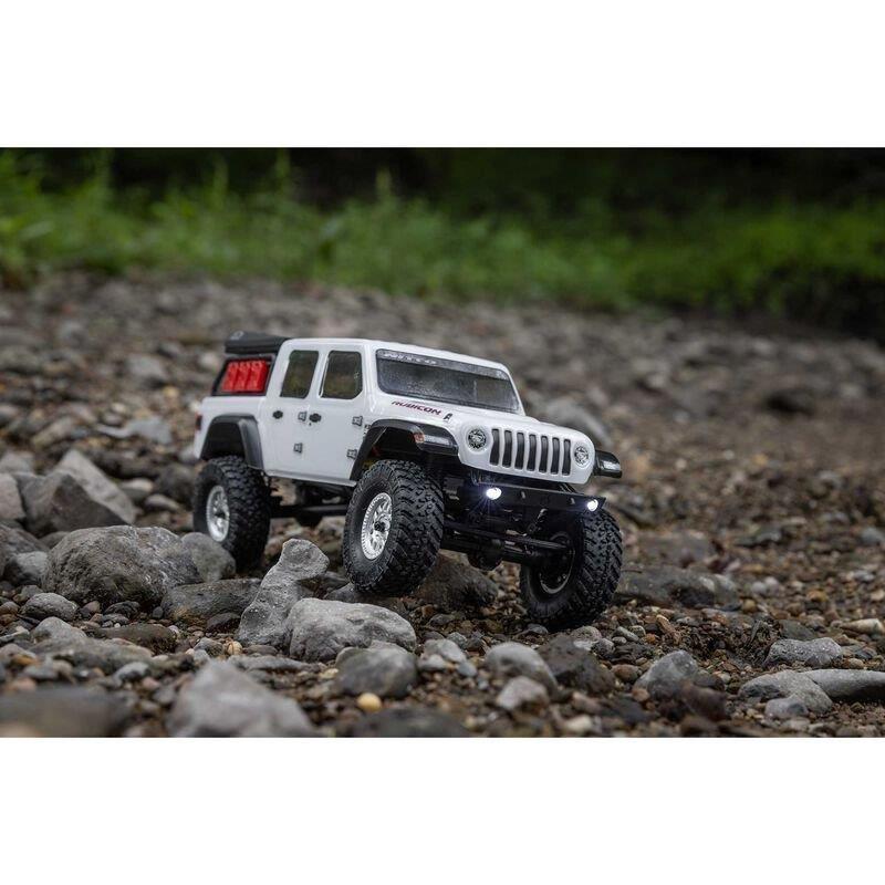 AXIAL 1/24 SCX24 Jeep JT Gladiator 4WD Rock Crawler Brushed RTR, White - 6