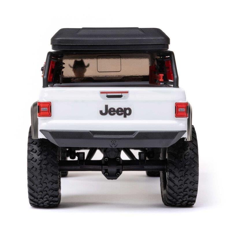 AXIAL 1/24 SCX24 Jeep JT Gladiator 4WD Rock Crawler Brushed RTR, White - 12