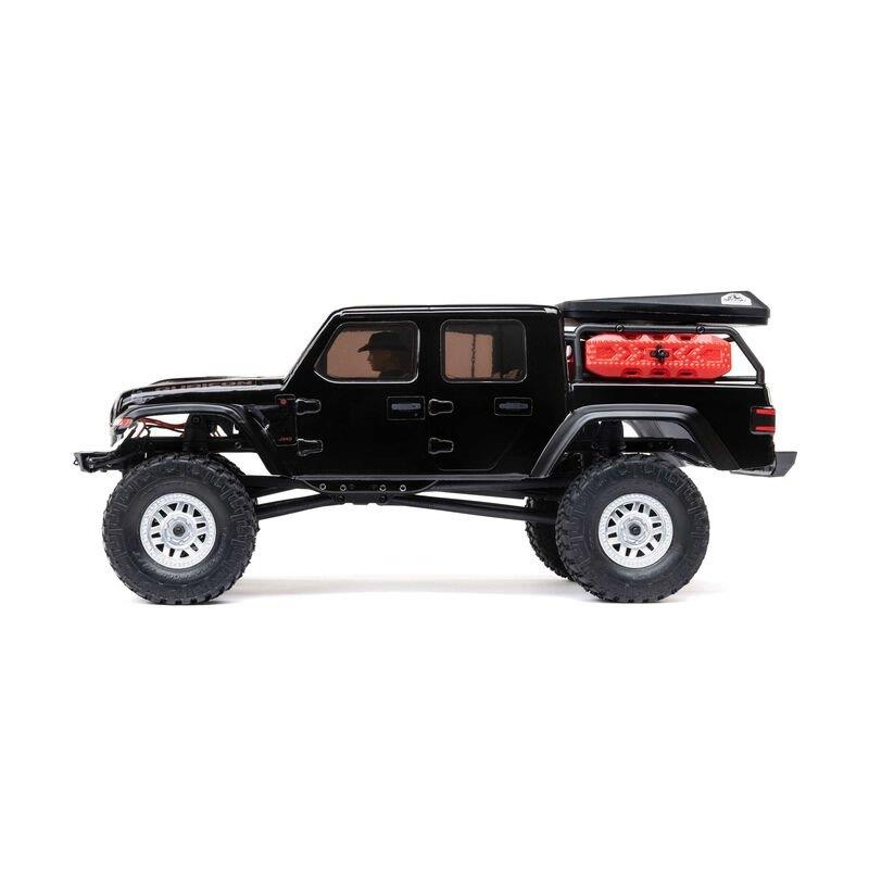 AXIAL 1/24 SCX24 Jeep JT Gladiator 4WD Rock Crawler Brushed RTR, Black - 14