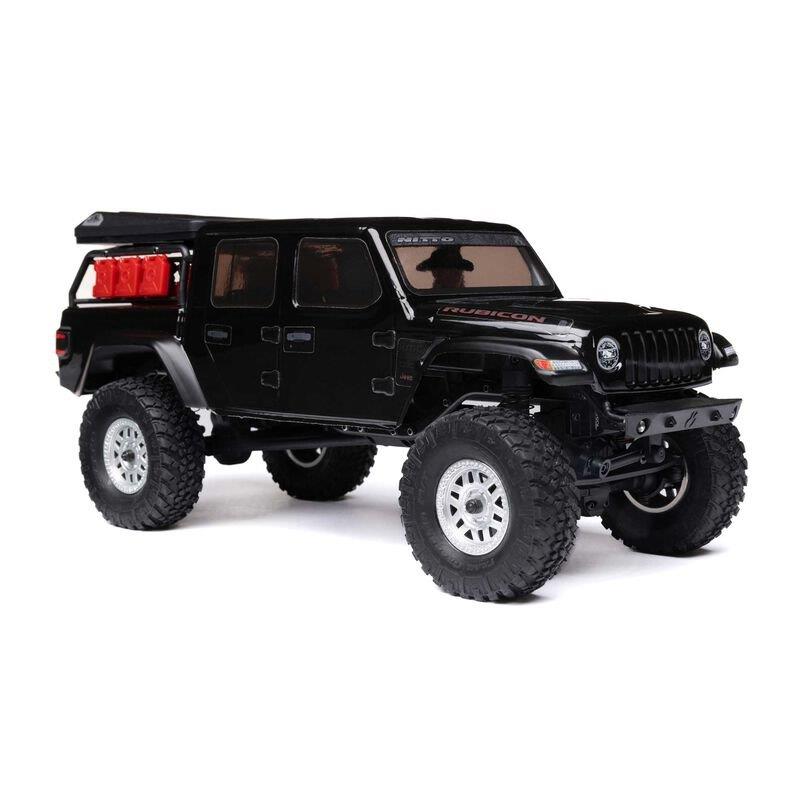 AXIAL 1/24 SCX24 Jeep JT Gladiator 4WD Rock Crawler Brushed RTR, Black - 9