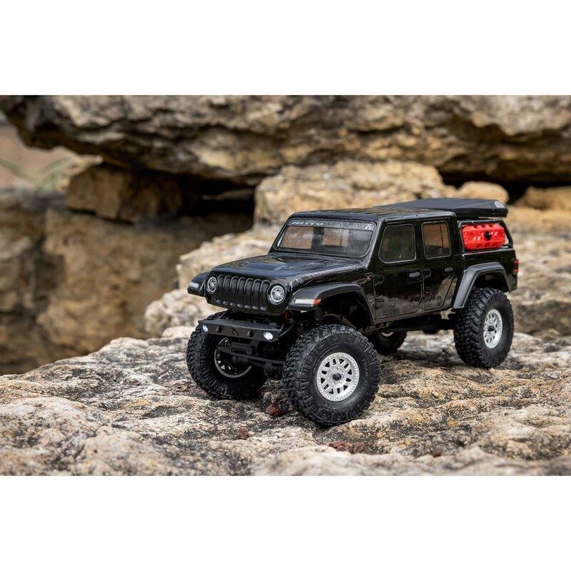 AXIAL 1/24 SCX24 Jeep JT Gladiator 4WD Rock Crawler Brushed RTR, Black - 5
