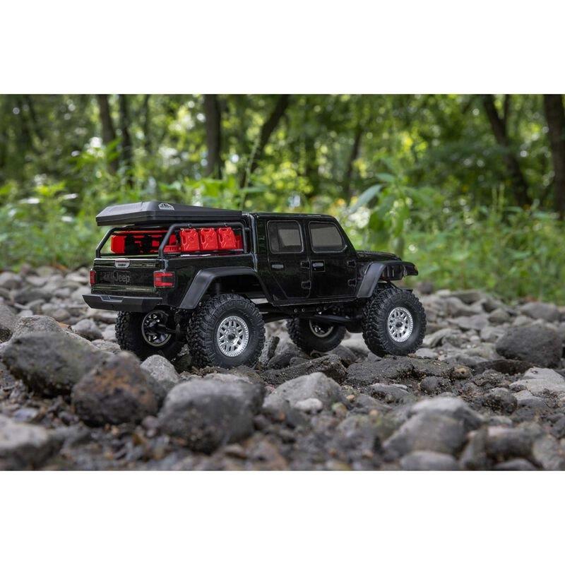 AXIAL 1/24 SCX24 Jeep JT Gladiator 4WD Rock Crawler Brushed RTR, Black - 4