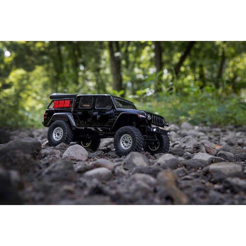AXIAL 1/24 SCX24 Jeep JT Gladiator 4WD Rock Crawler Brushed RTR, Black - 2