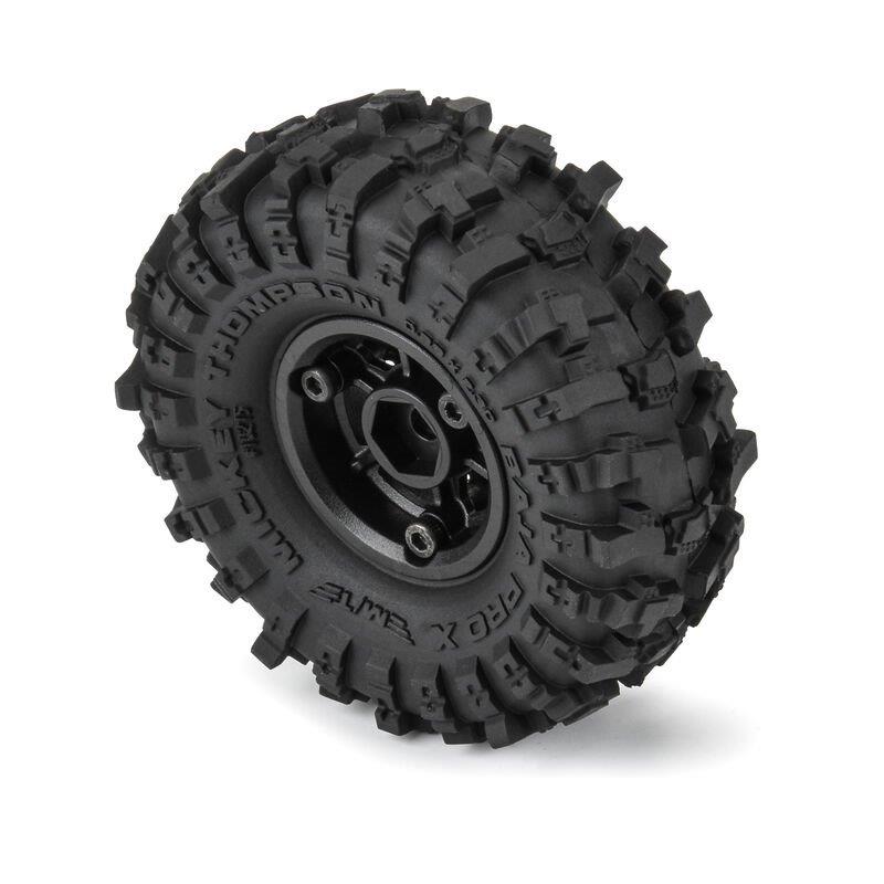 Proline 1/24 Mickey Thompson Baja Pro X F/R 1.0 MTD 7mm Black Holcomb (4) - 4