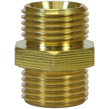 Dubbel nippel 1/4" Mässing