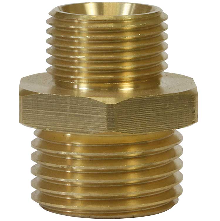 Lågtrycks dubbel nippel 1/4" - 3/8" Mässing