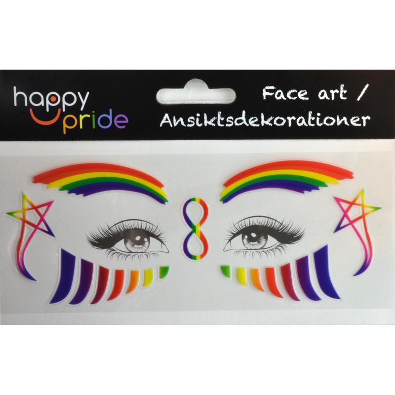 Gesichtsaufkleber Regenbogen  - 3