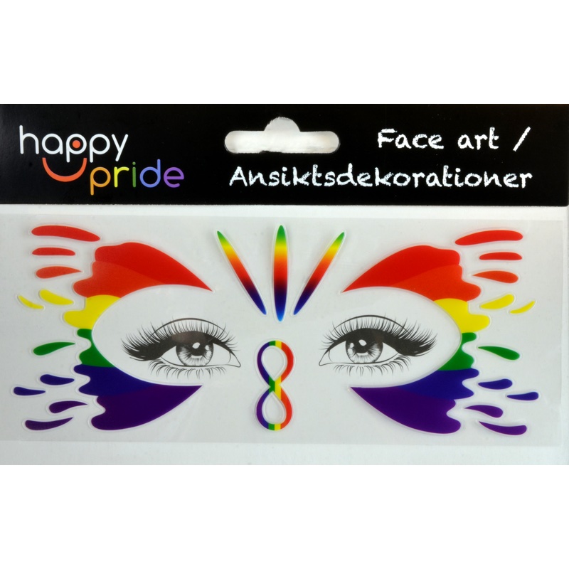 Gesichtsaufkleber Regenbogen  - 5