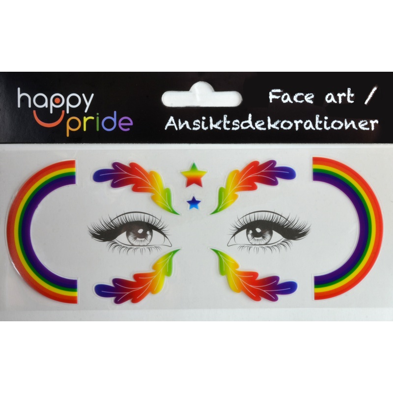 Gesichtsaufkleber Regenbogen  - 4