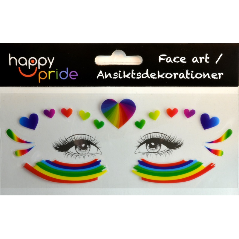 Gesichtsaufkleber Regenbogen  - 2