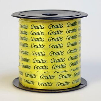 Presentsnöre grattis 50m x 10mm