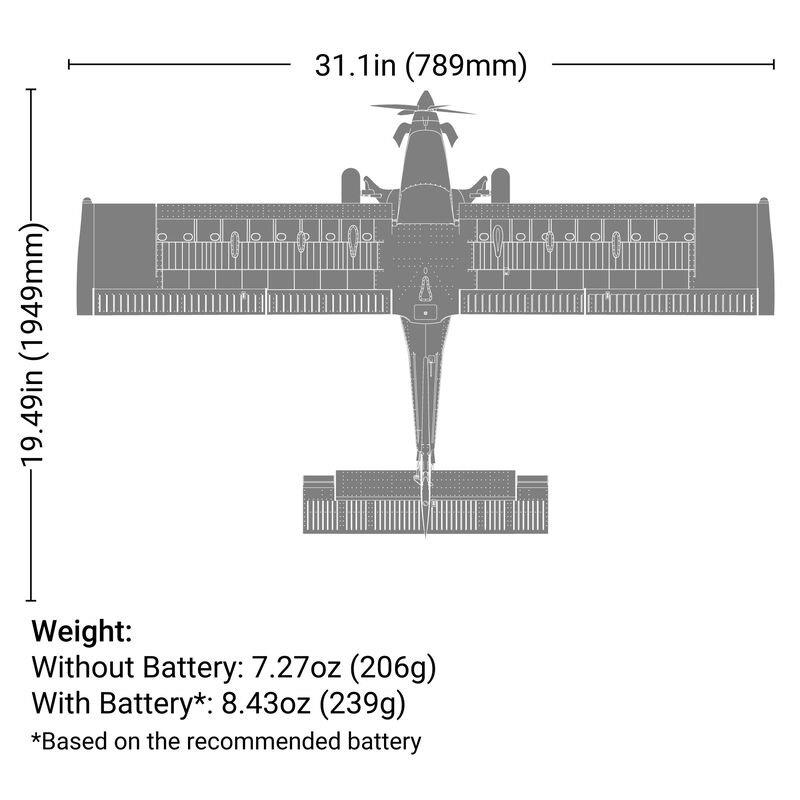 E-flite Micro DRACO 800mm BNF Basic with AS3X and SAFE Select - 14