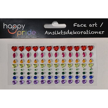 Face Jewels - Blandade strass 
