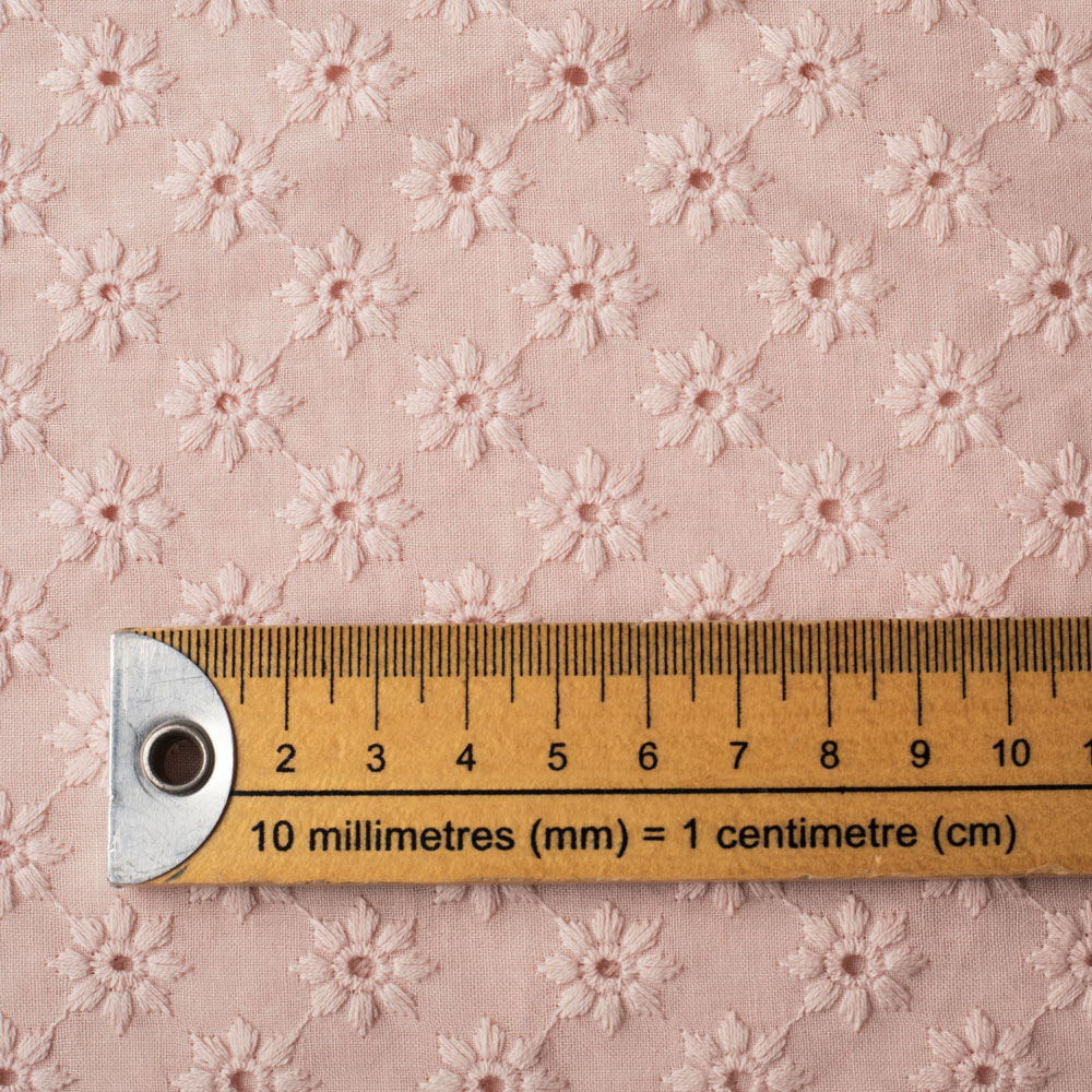 DAISY EMBROIDERY - OLD PINK - 3