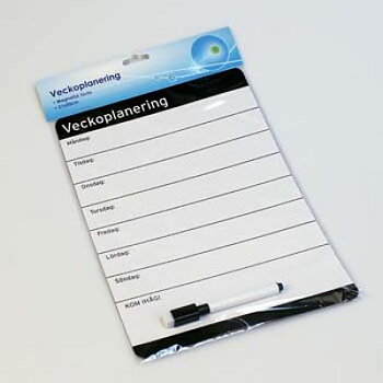 Veckoplanering m penna, magnetisk