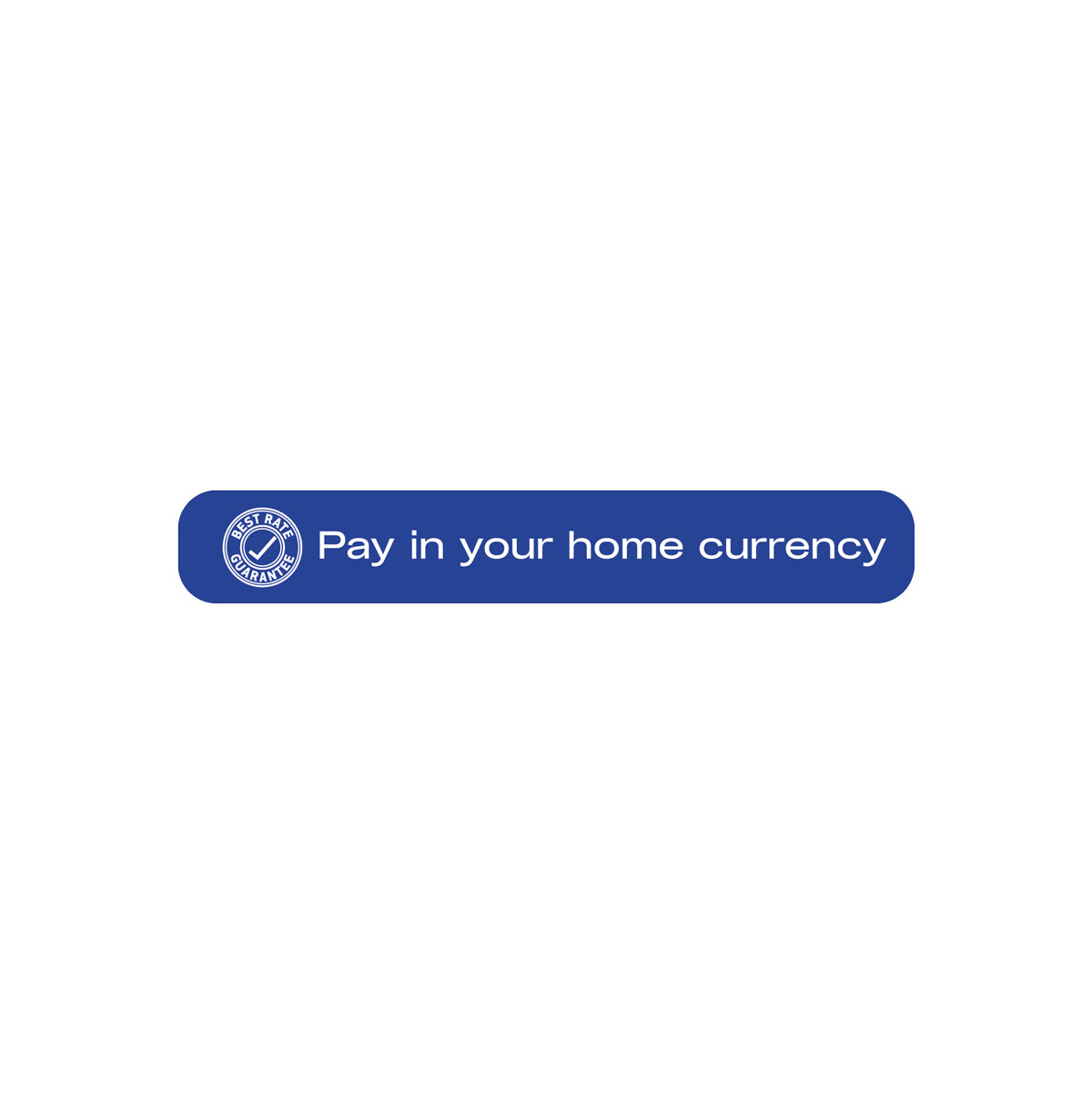 Window sticker DCC Currency Choice, 98x15mm