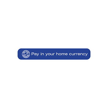 Window sticker DCC Currency Choice, 98x15mm