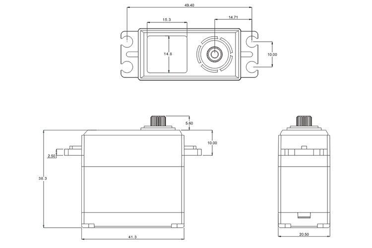 SRT CL6030 HiVOLT CORELESS WATERPROOF Digital servo 30kg-0,11s/60° - 4
