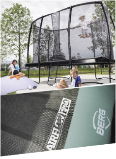 Studsmatta BERG ULTIM 410x250 ECO Champion rektangulär AirFlow PRO + skyddsnät DLX XL - 2