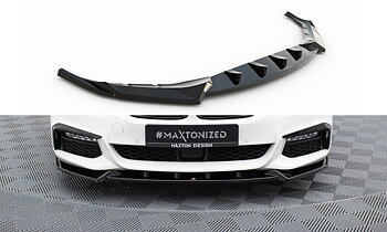 Maxton - FRONT SPLITTER V.4 BMW 5 M-PACK G30 / G31 - ABS Plast Blanksvart