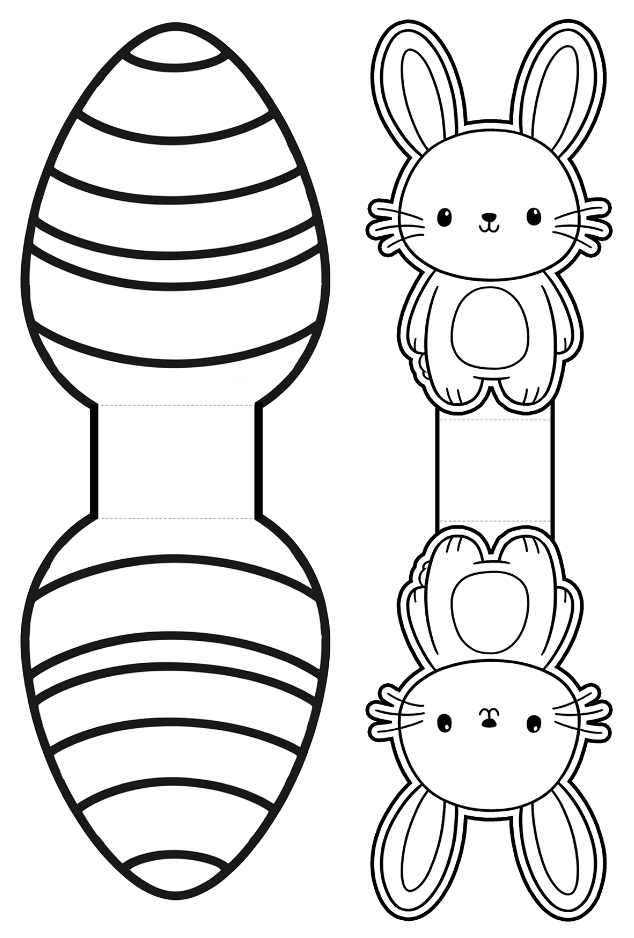 Påskpyssel - Dekoration Ägg och Kanin - 3