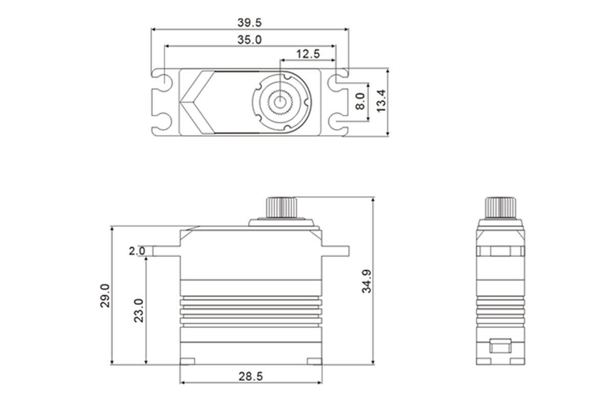 SRT M11 HiVOLT CORELESS Digital servo 9kg-0,055s/60° - 4